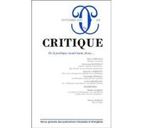Critique 858 Collectif (Auteur)
