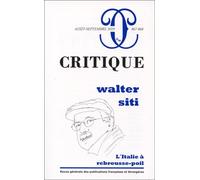 Critique 867-868 Walter Siti - Collectif - Minuit - broché - Revue