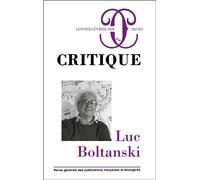 Critique 920-921 : Luc Boltanski Janvier-février 2024 - Collectif - Minuit - broché - Revue