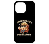 Critique de Film Non payé drôle CNA Nurse Life Popcorn Art Coque pour iPhone 14 Pro Max
