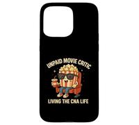 Critique de Film Non payé drôle CNA Nurse Life Popcorn Art Coque pour iPhone 15 Pro Max