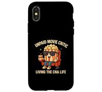 Critique de Film Non payé drôle CNA Nurse Life Popcorn Art Coque pour iPhone X/XS
