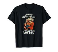 Critique de Film Non payé Living The CNA Life Funny Popcorn Art T-Shirt