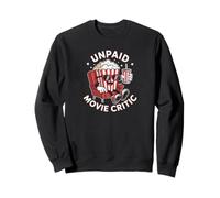 Critique de film non rémunéré drôle Popcorn Cinema Film Buff Art rétro Sweatshirt