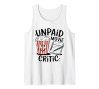 Critique de film non rémunéré humoristique Popcorn passionné d'humour Débardeur