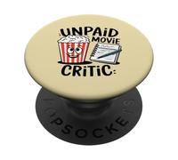 Critique de film non rémunéré humoristique Popcorn passionné d'humour PopSockets PopGrip Adhésif
