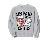 Critique de film non rémunéré humoristique Popcorn passionné d'humour Sweatshirt