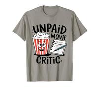 Critique de film non rémunéré humoristique Popcorn passionné d'humour T-Shirt