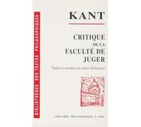 Critique De La Faculté De Juger