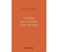 Critique de la notion d'art africain