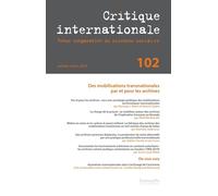 Critique Internationale 102 - Des mobilisations transnationa - Collectif - Presses De Sciences Po - broché - Revue
