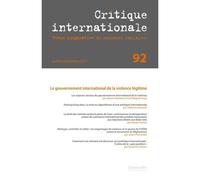 Critique internationale 92 - Collectif - Presses De Sciences Po - broché - Revue