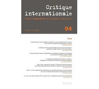 Critique internationale 94 - Collectif - Presses De Sciences Po - broché - Revue