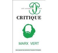 Critique n°939-940 : Marx vert Collectif (Auteur)