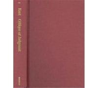 Critique of Judgment Immanuel Kant (Auteur)