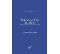 Critiques des droits de l'homme - Bertrand Binoche - Puf - broché - Livre