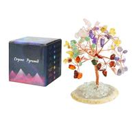 CRITIVE-SHOP Arbre de Vie à 7 Chakras, Décorations Spirituelles en Pierres Naturelles Et Cristaux, Arbre Feng Shui en Pierres Précieuses Méditation, Décorations D'Intérieur Et Cadeaux Thérapeutiques