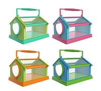 Critter Cage avec poignée facile à observer pour tortue, papillon, grenouille, nichoir à oiseaux à peindre pour enfants