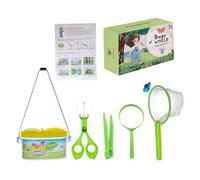 Critter Keeper, kit de Capture de Papillons 6 pièces pour Enfants avec Habitat Papillon, loupe, Pince à épiler, Attrape-Papillon, Filet et Guide, Ensemble d'exploration Scientifique en Plein air