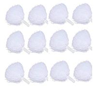 CRIVERS 1 douzaine Cheerleading Pompons, 17pc Pom-Pom Girls Pompoms avec Poign¨¦e pour Ball Dance D¨¦guisements Nuit F¨ºte des Sports(Blanc)