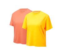 CRIVIT Lot de 2 t-shirts techniques femme (jaune/orange, S(34/36))