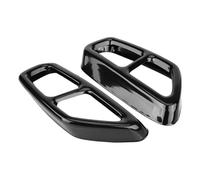 CRJIMX 1 Paire De Couvercles De Pot D'échappement Noirs En ABS Pour Série 5 G30 528Li 530Li 2017 2018 Accessoires Automobiles