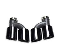CRJIMX 1 Paire De Silencieux D'échappement Pour A4 A5 A6 A7 Mise À Niveau S4 S5 S6 S7 Embout D'échappement En Acier Inoxydable(NOIR)