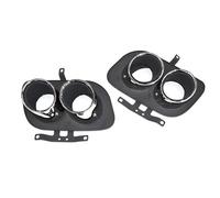 CRJIMX 1 Paire De Silencieux D'échappement Pour Porsche Pour Carrera 992 2020 2021-2024 En Acier Inoxydable Noir Avec Quatre Sorties(Argent)