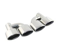 CRJIMX 1 Paire D'embouts D'échappement Doubles 63 Mm En Acier Inoxydable Ovales Et Inclinés Pour Mercedes Pour Benz W211 W204 C63