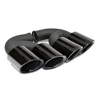 CRJIMX 1 Paire D'embouts D'échappement Pour Porsche Pour Cayenne 2011 2012 2013 2014 En Acier Inoxydable Noir(Short BIack A)
