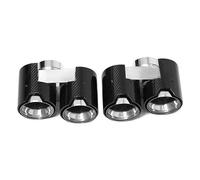 CRJIMX 1 Paire Pot D'échappement Pour B&MW Serie 3 G20 G21 330i 330d 330e 2019+ Gorge D'échappement Carbone Accessoires Auto(Argent carbone)