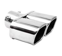 CRJIMX 1 Pièce Buse D’échappement À Double Sortie Pour Voiture Acier Inoxydable Embout D’échappement Silencieux Double Tube Pour General Accessoires Auto(Square)