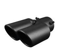 CRJIMX 1pc Général Voiture Double Sortie Embout D'Échappement Acier Inoxydable Noir Pour Silencieux Tube Double Sortie Pour Accessoires Auto(NOIR)