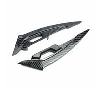 CRJIMX 2Pcs Ailerons Avant pour Moto Spoiler latéral aérodynamique Kit d'ailes Fixes avec Autocollants décoratifs(Fibre de Carbone)