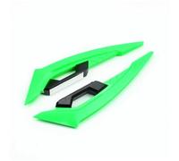 CRJIMX 2Pcs Ailerons Avant pour Moto Spoiler latéral aérodynamique Kit d'ailes Fixes avec Autocollants décoratifs(Vert)