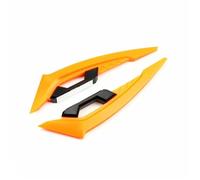 CRJIMX 2Pcs Ailerons Avant pour Moto Spoiler latéral aérodynamique Kit d'ailes Fixes avec Autocollants décoratifs(Orange)