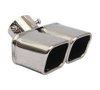 CRJIMX 63mm Double Embout D'Échappement Entrée Fixation Carrée Silencieux Double Sortie Accessoire De Remplacement
