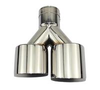 CRJIMX Accessoires Auto En Acier Inoxydable Bec D'échappement Droit À Double Sortie Y-type Non Marqué(60mm out 101mm)