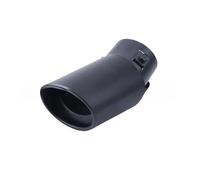 CRJIMX Accessoires Auto Pour Manchon De Tuyau D'Échappement Pour Gorge Arrière Pour Pointe De Silencieux Dorée Universal 63mm Tuyau D'Échappement Modifié Acier Inox(NOIR,Courbé)
