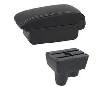 CRJIMX Accoudoir Central Double Couche Pour R&enault Pour Duster Pour Dacia Pour Duster 2019-2023 Boîte De Rangement Pour Pièces Détachées Port USB(Ligne blanche B1)