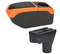 CRJIMX Accoudoir De Voiture Pour N&issan Pour Sunny Boîte De Rangement Pour Micra K13 MK4 IV(Noir orange)
