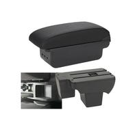 CRJIMX Accoudoir De Voiture Pour VW Pour Polo 2020 2021 2022 2023 2024 Boîte De Rangement Pièces Détachées Accessoires Automobiles.(B2 ligne noire 3USB)