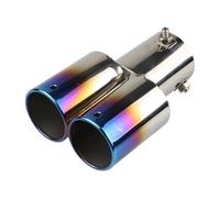 CRJIMX Automobile Tailpipe General Échappement Acier Inoxydable Capot Modifications De Silencieux Sonore(Bleu,Droit)