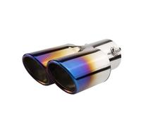 CRJIMX Automobile Tailpipe General Échappement Acier Inoxydable Capot Modifications De Silencieux Sonore(Bleu,Droit)