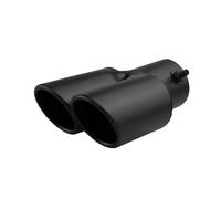 CRJIMX Automobile Tailpipe General Échappement Acier Inoxydable Capot Modifications De Silencieux Sonore(NOIR,Droit)