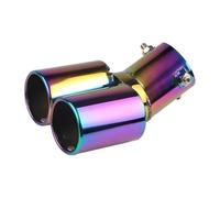 CRJIMX Automobile Tailpipe General Échappement Acier Inoxydable Capot Modifications De Silencieux Sonore(Multicolore,Courbé)