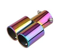 CRJIMX Automobile Tailpipe General Échappement Acier Inoxydable Capot Modifications De Silencieux Sonore(Multicolore,Droit)
