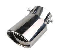 CRJIMX Bec d'échappement brûlé bleu 63mm en acier inoxydable Pour véhicules 1.5L-2.2L(Silver Bend)