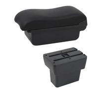 CRJIMX Boîte À Accoudoir Pour N&issan Pour Note E-Power Epower 2019 Pour Note Boîte De Rangement De Console Centrale USB LED Accessoire D'accoudoir(Ligne noire B2)
