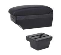 CRJIMX Boîte D'accoudoir Auto Pour Chery Pour Tiggo 3X Pour Tiger 2 Cuir Console Centrale Boîte De Rangement(Ligne noire E1)